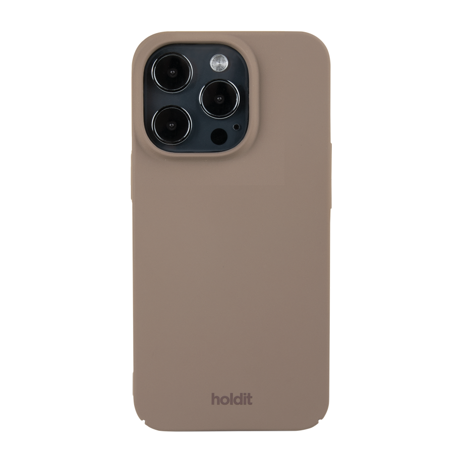 Produktbillede iPhone 15 Pro Holdit Slim Cover i farven Mocha Brown
